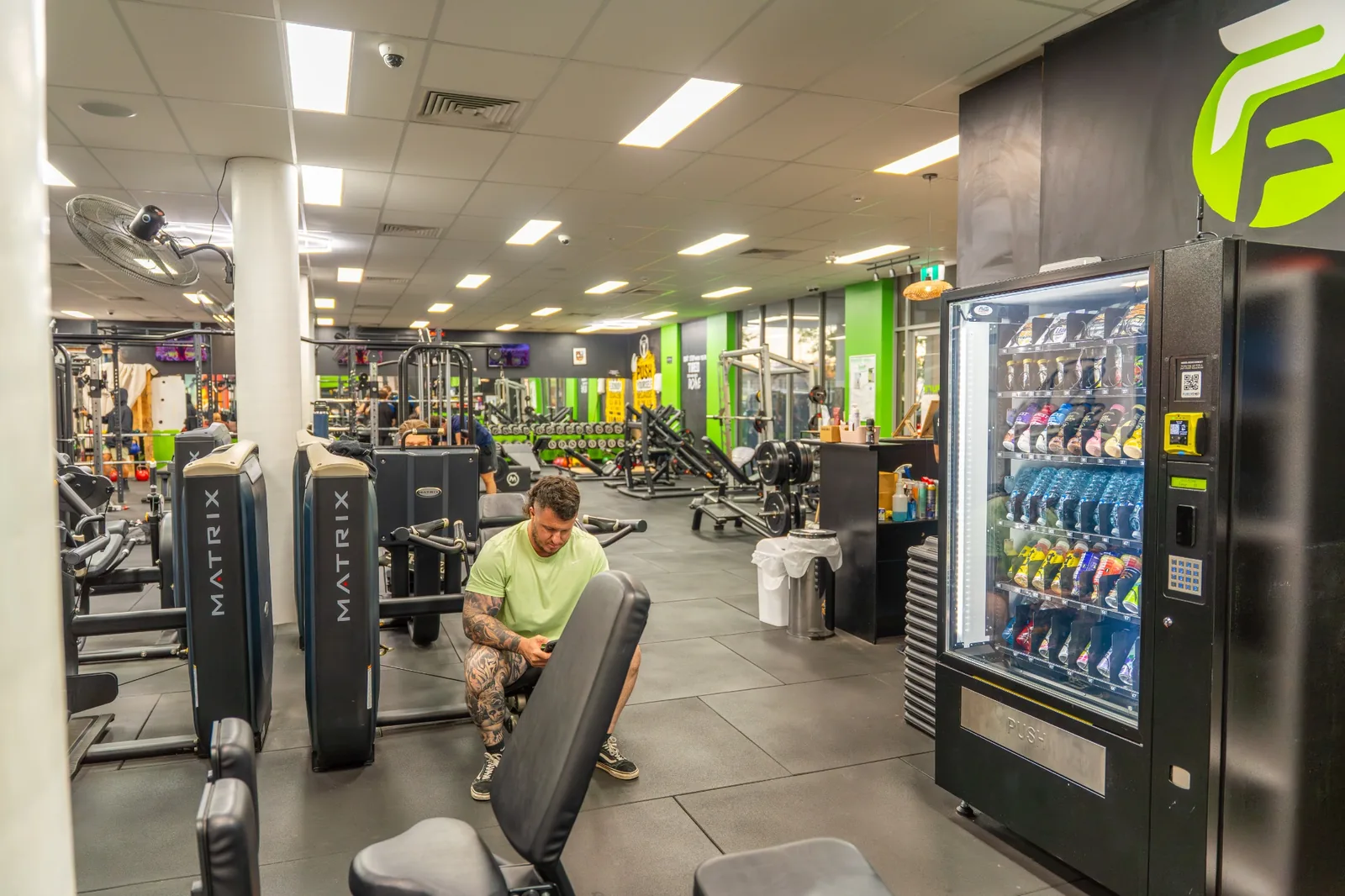 Pure Vend Vending Machine serving members inside a gym